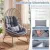 Fauteuil en osier synthétique COSTWAY, fauteuil de jardin Voir les images du produit 5