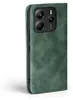 A green flip case for a smartphone is shown from the side. Produktbild-Vorschau