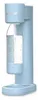 A light blue Dafi PushAir saturator with a clear bottle filled with carbonated water. Podgląd zdjęcia produktu