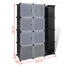 vidaXL Armadio modulare a 9 scomparti 109x36,5x143cm Bianco Anteprima dell’immagine prodotto 7
