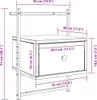 Wand-Nachttisch Grau Sonoma 35x30x51 cm Holzwerkstoff Produktbild-Vorschau 11