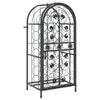vidaXL Stojan na víno na 33 lahví černý 45x36x100 cm kované Náhled obrázku produktu 1
