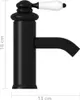 vidaXL Rubinetto per lavabo nero 130x180 mm Anteprima dell’immagine prodotto 5