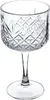 A clear, professional studio shot of a single crystal-look gin tonic glass. Náhled obrázku produktu
