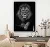 Wanddeko 60x80 cm - Tiere - Löwe - Schwarz - Weiß, Deko Produktbild-Vorschau 7