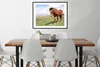 MuchoWow® Gerahmtes Poster Pferd - Licht - Schatten 80x60 Produktbild-Vorschau 3