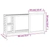vidaXL Armadio a specchio 80x17x34 cm in legno massiccio di Anteprima dell’immagine prodotto 9