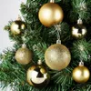 Boules de Noël incassables dorées 4/6 cm 100 pcs. Voir les images du produit 2