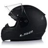 A black LS2 motorcycle helmet with a clear visor, shown from the side against a white background. Náhled obrázku produktu
