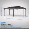 4iQ Hardtop Gartenpavillon 3x6 m mit Polycarbonatdach – Produktbild-Vorschau 3