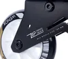 Close-up view of the wheel and frame of an inline skate. Podgląd zdjęcia produktu