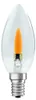 LED Filament Leuchtmittel Kerze 1W E14 klar Flackerlicht Voir les images du produit 2