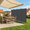 XMTECH Paravent Raumteiler 4-teilig 320x180 cm Dunkelgrau – Produktbild-Vorschau 10