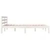 vidaXL Massivholzbett Kiefer 140x190 cm Weiß Produktbild-Vorschau 5