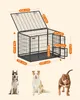 FEANDREA Hundekäfig, Hundebox mit 2 Türen, 107 x 70 x 74,9 Produktbild-Vorschau 7
