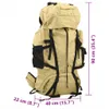 vidaXL Zaino da trekking Khaki 100 L Tessuto Oxford Anteprima dell’immagine prodotto 8