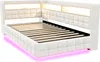 MODFU Polsterbett Schlafsofa 90×200 cm mit USB- und Produktbild-Vorschau 9