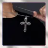 Halskette mit Kreuzanhänger aus Silber für Herren. Produktbild-Vorschau 8