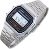 A close-up studio shot of a silver Casio digital watch with a metal band, displayed on a white background. Produktbild-Vorschau