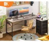 Eckschreibtisch L-Form mit 4 Schubladen, Steckdose & USB, Produktbild-Vorschau 7
