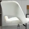 A close-up view of the back and seat of a white office chair. Náhled obrázku produktu