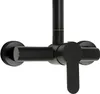 A black wall-mounted faucet with a single lever. Podgląd zdjęcia produktu