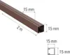 ROTH LANGE Kabelkanal BxH 15 x 15 mm braun 2 m Produktbild-Vorschau 2