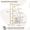 A diagram showing the dimensions of a cat cabinet with a litter box enclosure. Produktbild-Vorschau
