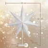 CASARIA® Étoile en papier avec socle motif paillettes LED Voir les images du produit 3