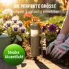 A person is planting a solar garden light in a garden bed with flowers. Anteprima dell’immagine prodotto