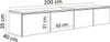 A diagram showing the dimensions of a wall-mounted cabinet. Produktbild-Vorschau