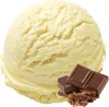 A scoop of vanilla ice cream with pieces of dark chocolate and chocolate shavings. Produktbild-Vorschau