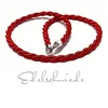 Seidenkordel rot 925/- Sterling Silber Verschluß 49 cm Produktbild-Vorschau 2