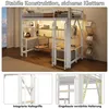 Hoogslaper 90 x 200 cm met bureau, planken, 2 stoffen Productafbeelding-voorbeeld 8