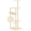 vidaXL Kratzbaum mit Sisal-Kratzsäulen Creme 142 cm Produktbild-Vorschau 5