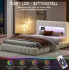 CDGlobal Polsterbett 140x200cm, Doppelbett mit Stauraum und Produktbild-Vorschau 2