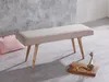Lavica SALIM Látka / masívne drevo Lavica béžová 117x51x38 Náhľad obrázku produktu 4