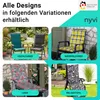NYVI Gartenstuhl Auflagen Hochlehner 6er Set Barcelona - Produktbild-Vorschau 7