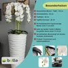 Umělá orchidej Kaskádová kytice bílá v květináči Bílá H 115 Náhled obrázku produktu 2