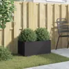vidaXL Pflanzkübel Schwarz 62x30x29 cm Stahl Produktbild-Vorschau 3