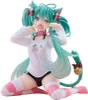Hatsune Miku Sitzende Katzenmädchen Figur – Niedliche PVC Produktbild-Vorschau 1