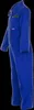 A blue jumpsuit is shown against a black background. Produktbild-Vorschau