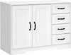 HOMCOM Sideboard Beistellschrank mit 4 Schubladen, Produktbild-Vorschau 1