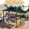Pavillon de barbecue LZQ avec auvent latéral, double toit, Voir les images du produit 4