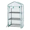 A white greenhouse with three shelves against a white background. Voir les images du produit