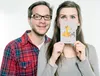 Mr. & Mrs. Panda Postkarte Online Redakteur Herz - Grau Produktbild-Vorschau 4