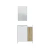 Garderobenset >Ethna< in Artik-Weiß/Natur - 77x91x24 Produktbild-Vorschau 3