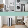Relaxdays, Wäschekorb mit Deckel, Edelstahl, 42 l, HxD: 55 Produktbild-Vorschau 5