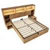 Lit double à sommier hydraulique en bois Flieks 160 x 200 Voir les images du produit 11