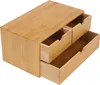 Organizer na biurko z 3 szufladami bambusowy 33x19x16cm Podgląd zdjęcia produktu 7